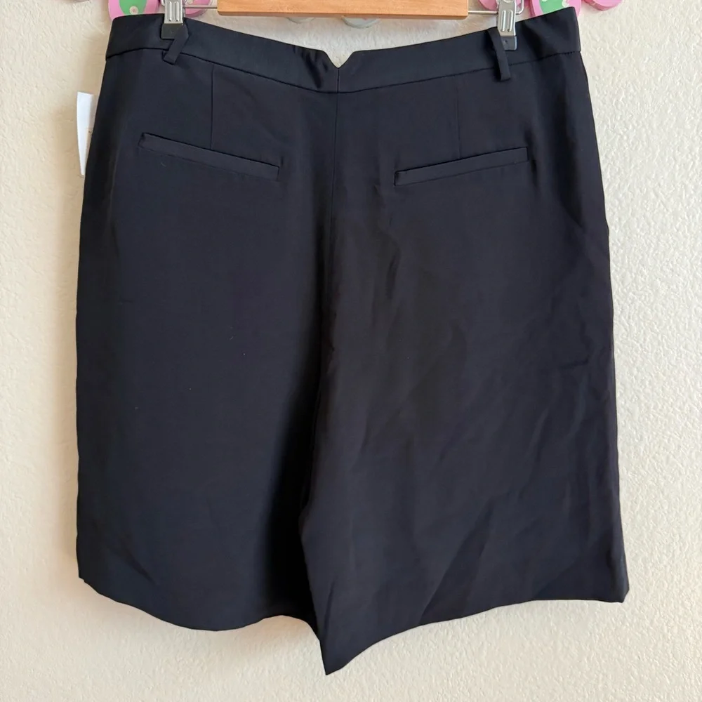 Tibi Elegant Black Silk Shorts Size 12 - Picture 7 of 11